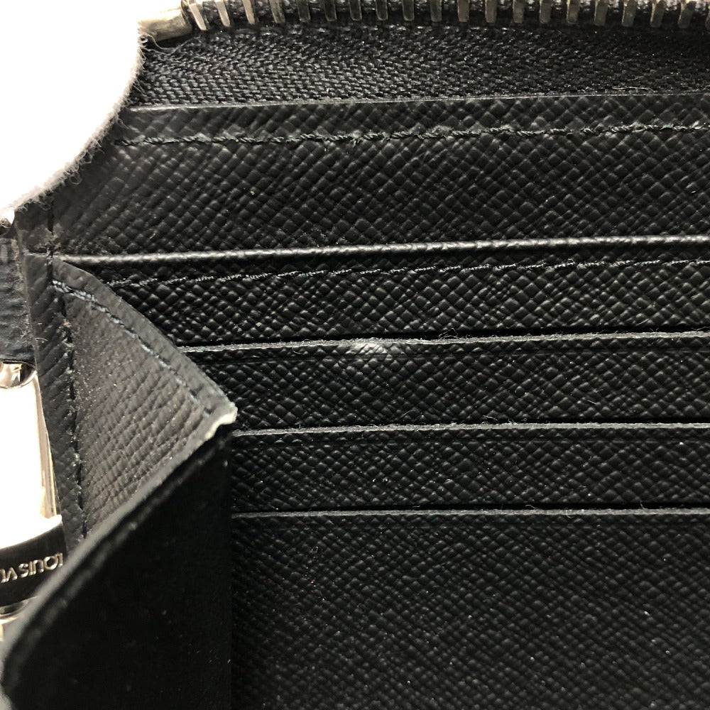 LOUIS VUITTON Long Wallet Purse N60379 Damier Grafitto Canvas black Damier Grafitte Zippy dragonne mens Used Authentic