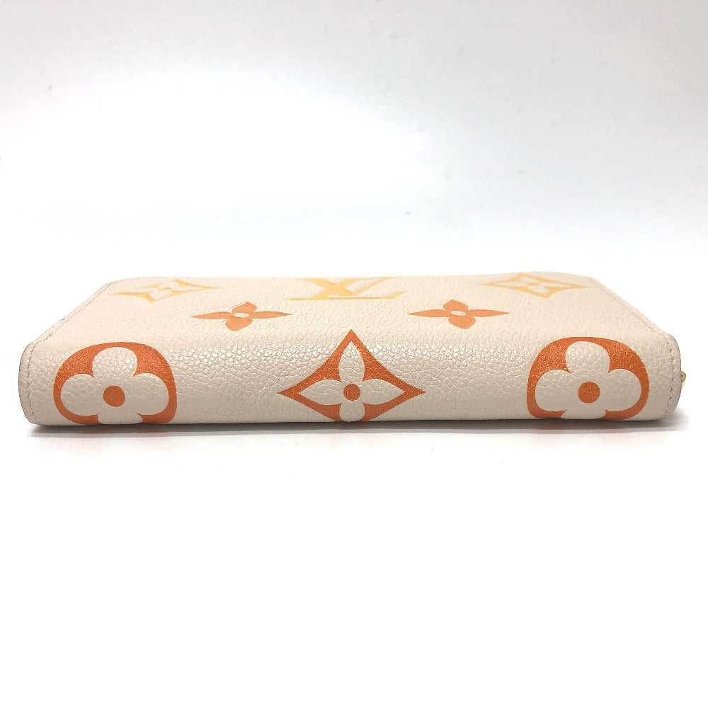 LOUIS VUITTON Long Wallet Purse M80402 Monogram Ann Platt Leather beige Monogram Ann Platt Zippy wallet Women Used Authentic