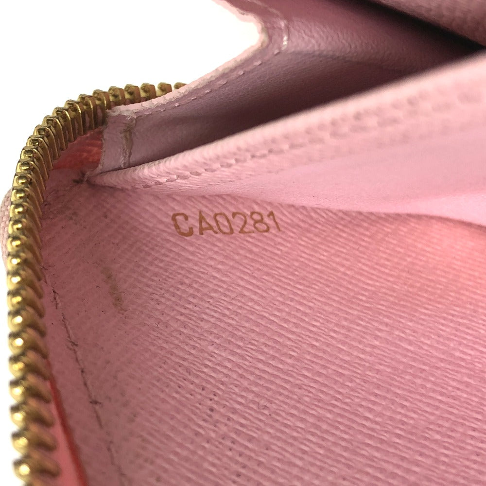 LOUIS VUITTON Long Wallet Purse M80361 Monogram canvas pink monogram visor pool Zippy wallet Women Used Authentic