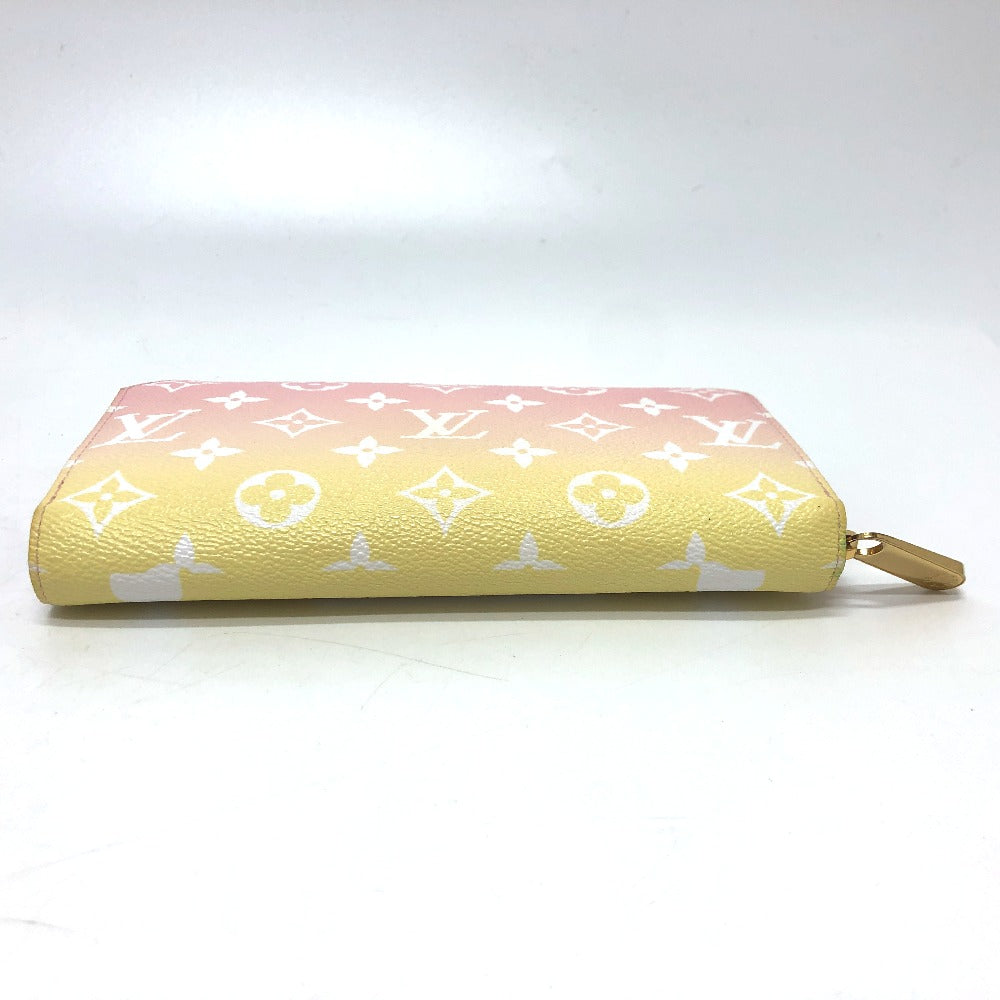 LOUIS VUITTON Long Wallet Purse M80361 Monogram canvas pink monogram visor pool Zippy wallet Women Used Authentic