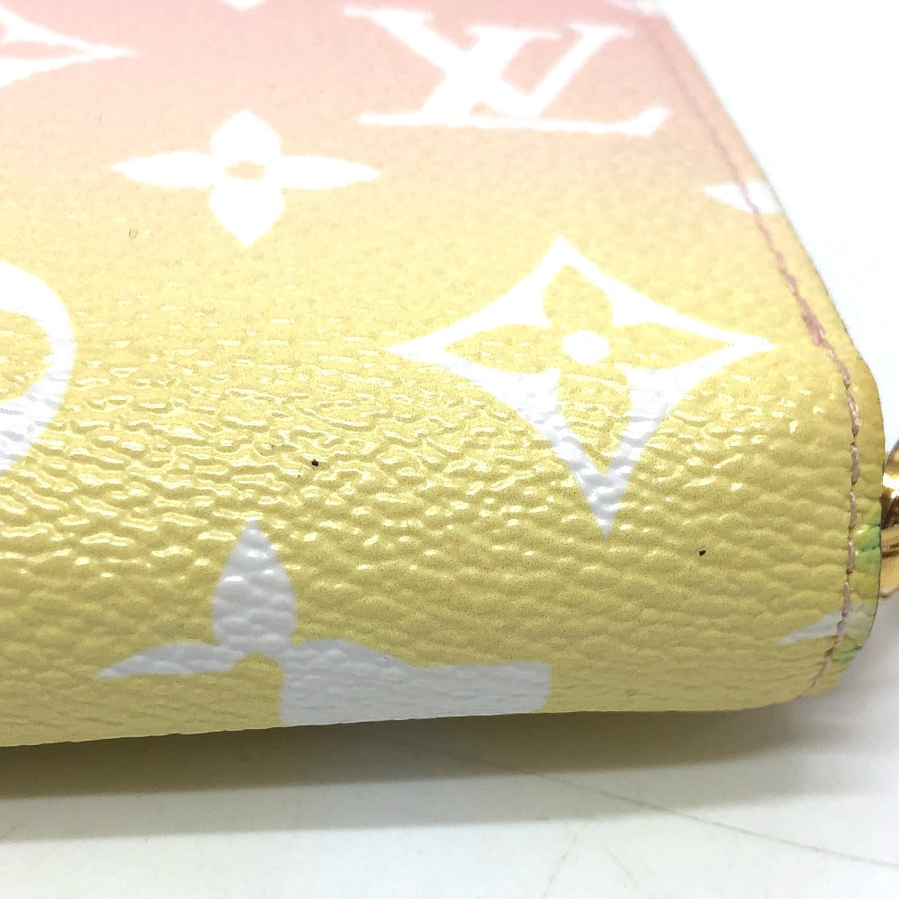 LOUIS VUITTON Long Wallet Purse M80361 Monogram canvas pink monogram visor pool Zippy wallet Women Used Authentic
