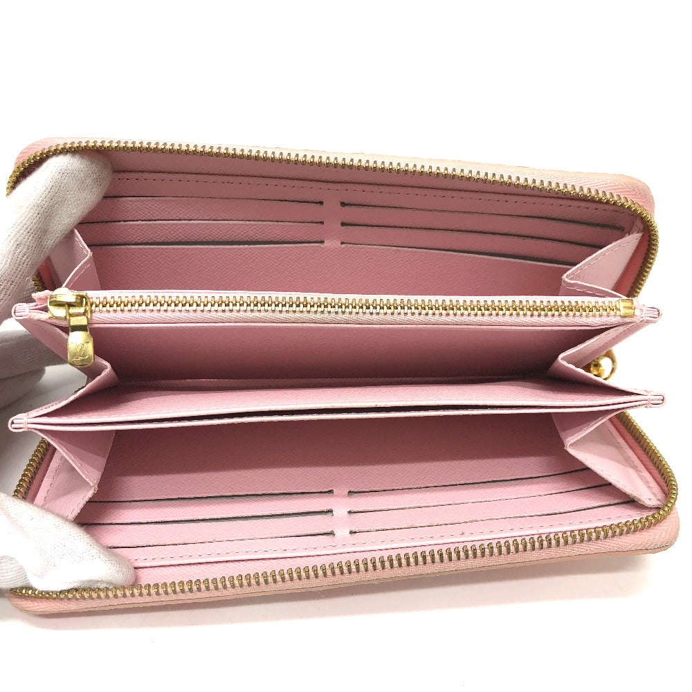 LOUIS VUITTON Long Wallet Purse M80361 Monogram canvas pink monogram visor pool Zippy wallet Women Used Authentic