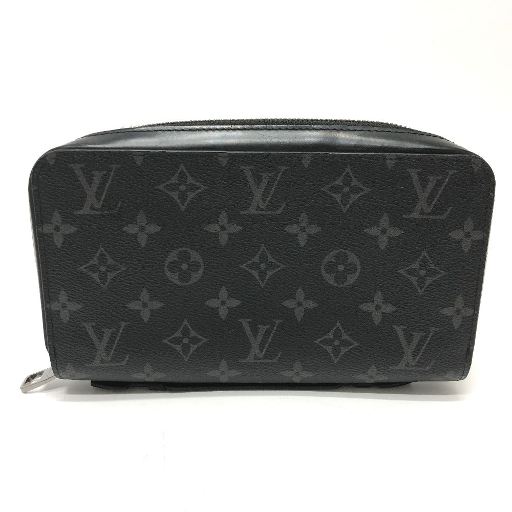 LOUIS VUITTON Long Wallet Purse M61698 Monogram Eclipse Canvas black Monogram Eclipse Zippy XL mens Used Authentic