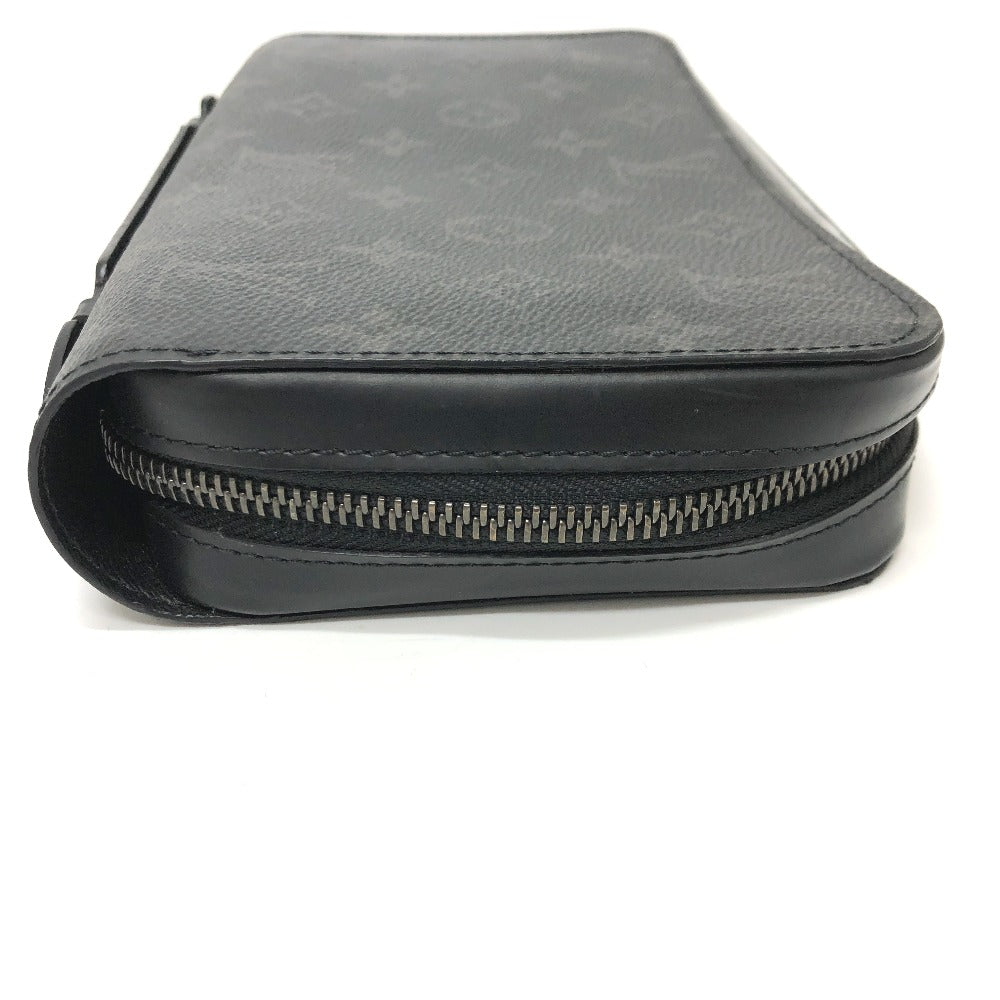 LOUIS VUITTON Long Wallet Purse M61698 Monogram Eclipse Canvas black Monogram Eclipse Zippy XL mens Used Authentic