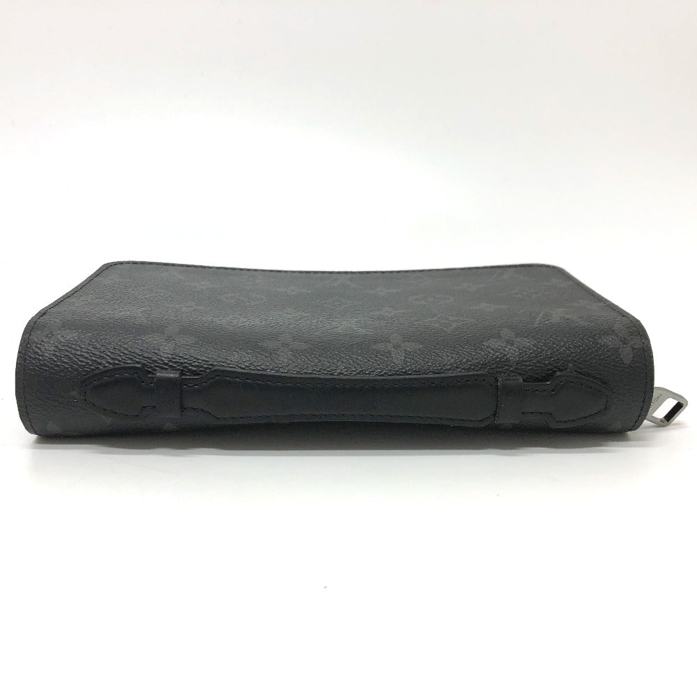 LOUIS VUITTON Long Wallet Purse M61698 Monogram Eclipse Canvas black Monogram Eclipse Zippy XL mens Used Authentic