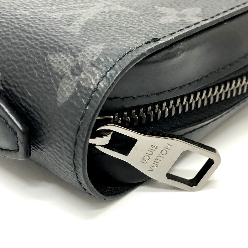 LOUIS VUITTON Long Wallet Purse M61698 Monogram Eclipse Canvas black Monogram Eclipse Zippy XL mens Used Authentic