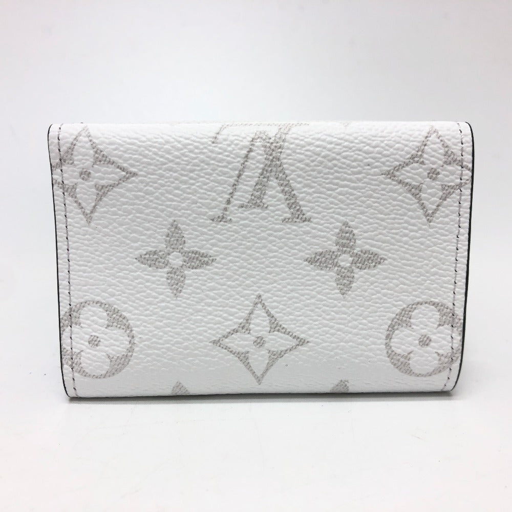 LOUIS VUITTON Trifold wallet M30899 leather white Tiger Lama Monogram Discovery compact wallet