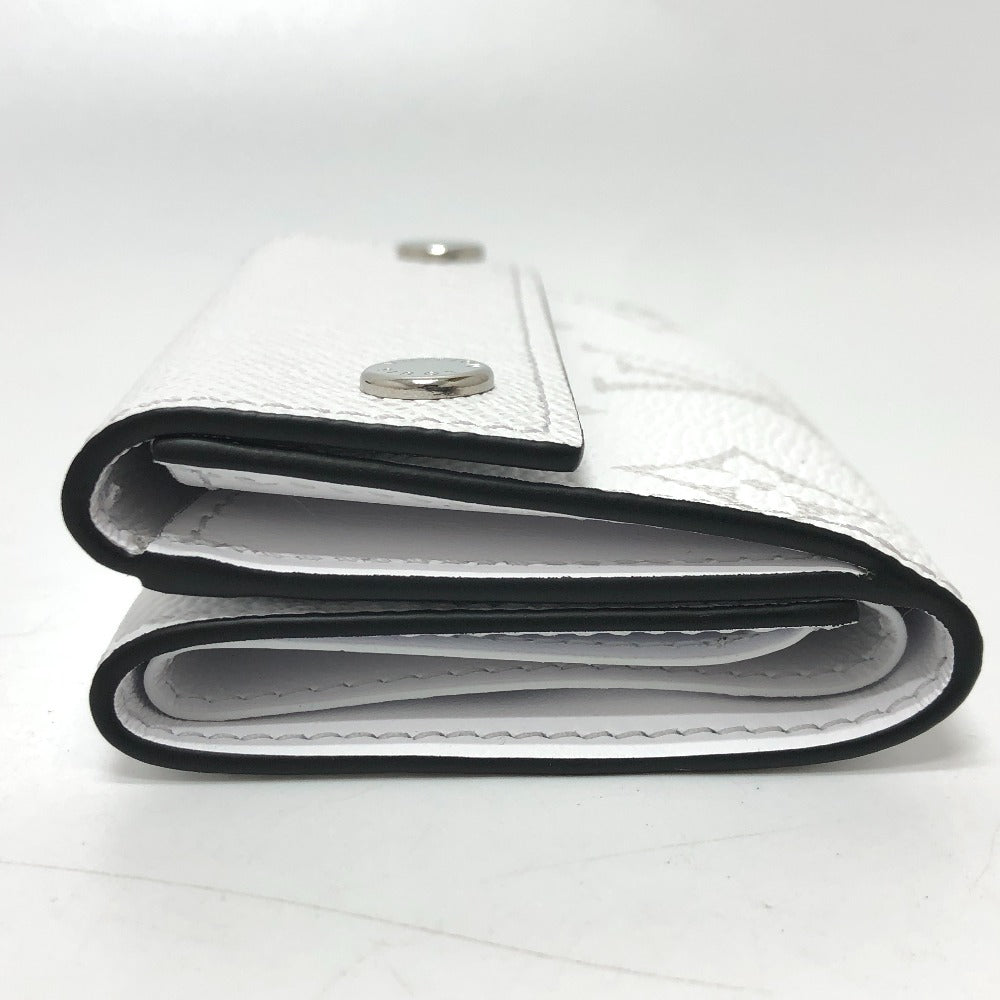 LOUIS VUITTON Trifold wallet M30899 leather white Tiger Lama Monogram Discovery compact wallet