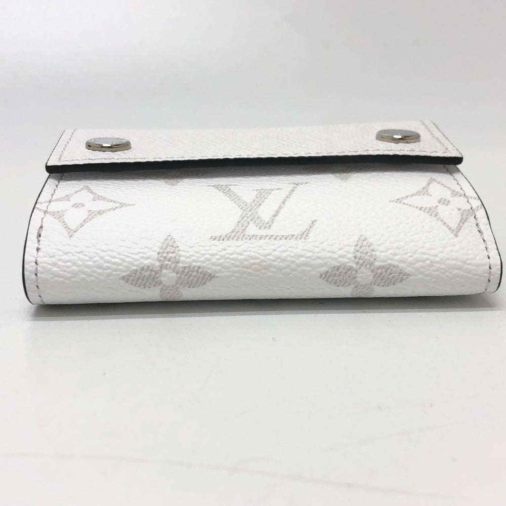 LOUIS VUITTON Trifold wallet M30899 leather white Tiger Lama Monogram Discovery compact wallet