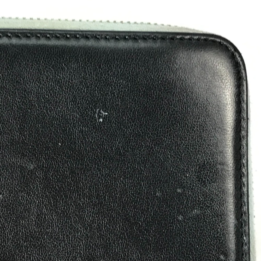 CHANEL Long Wallet Purse leather black airline triple coco Long wallet