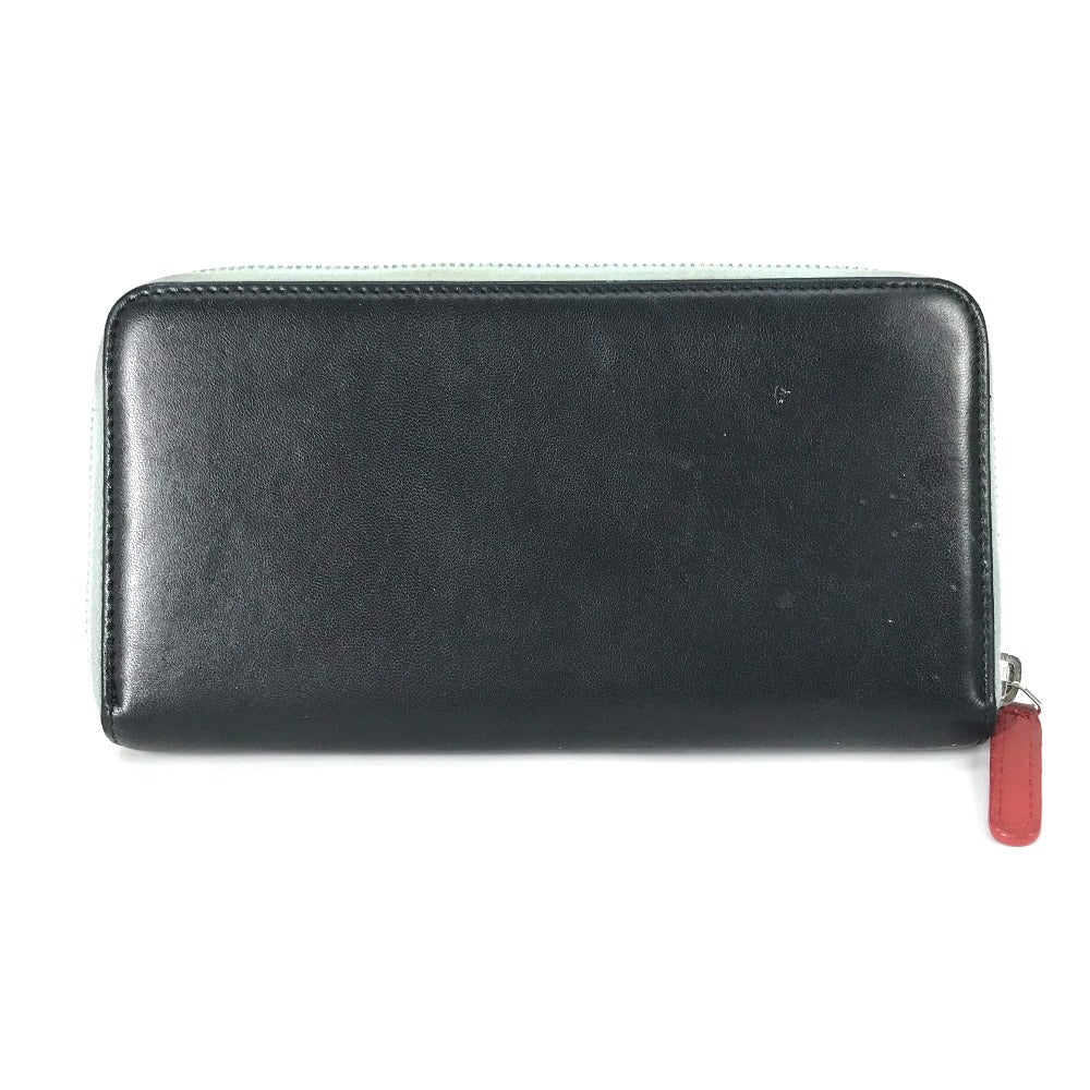 CHANEL Long Wallet Purse leather black airline triple coco Long wallet