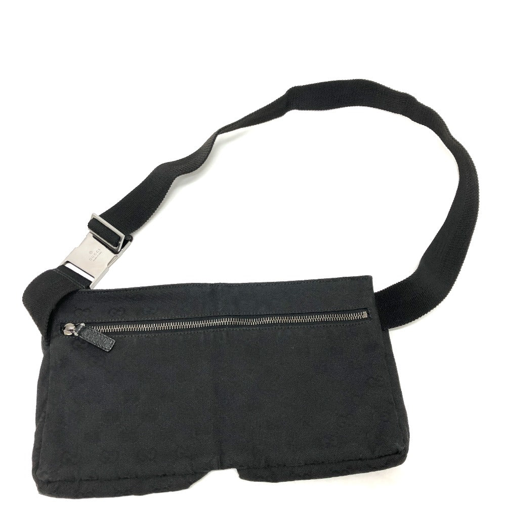 GUCCI Waist bag 28566 GG canvas / leather black GG Sling bag