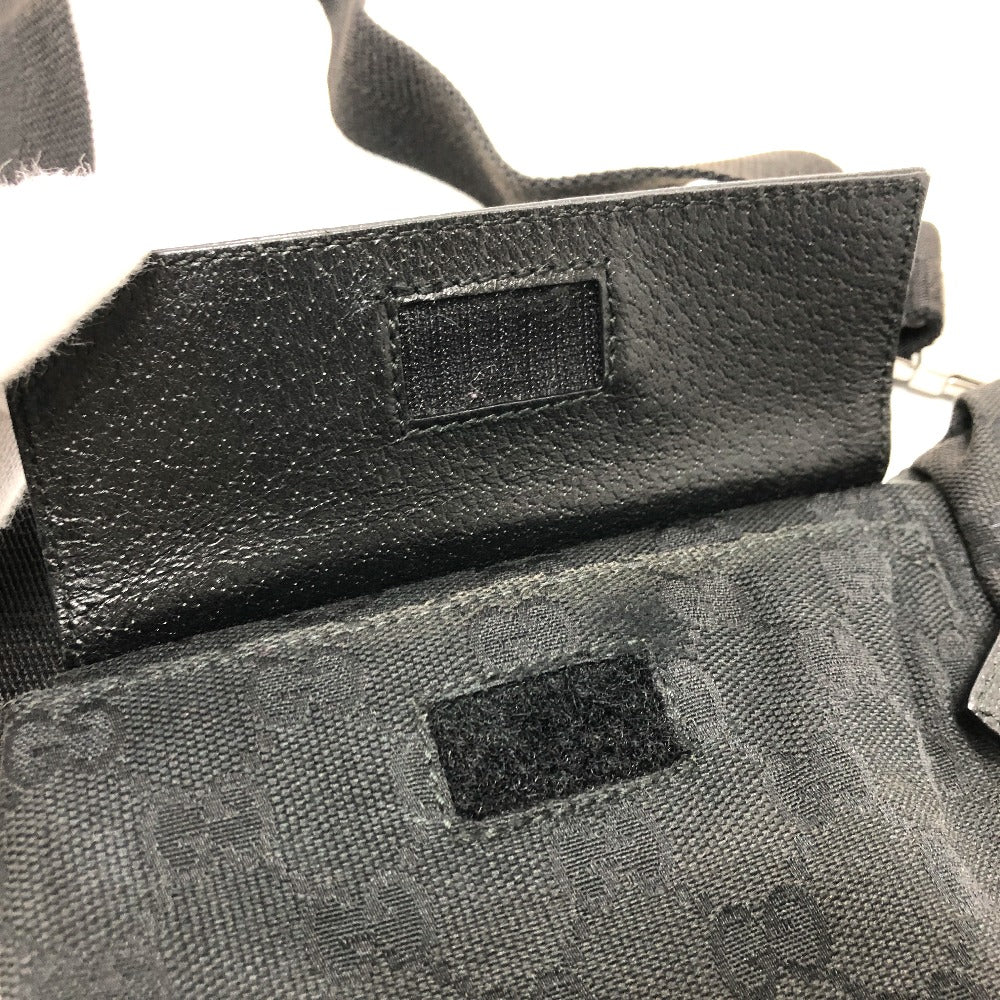 GUCCI Waist bag 28566 GG canvas / leather black GG Sling bag