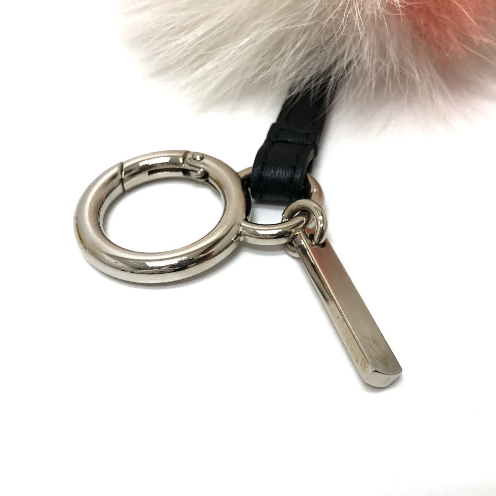 FENDI Bag charm fur white Bonbon charm