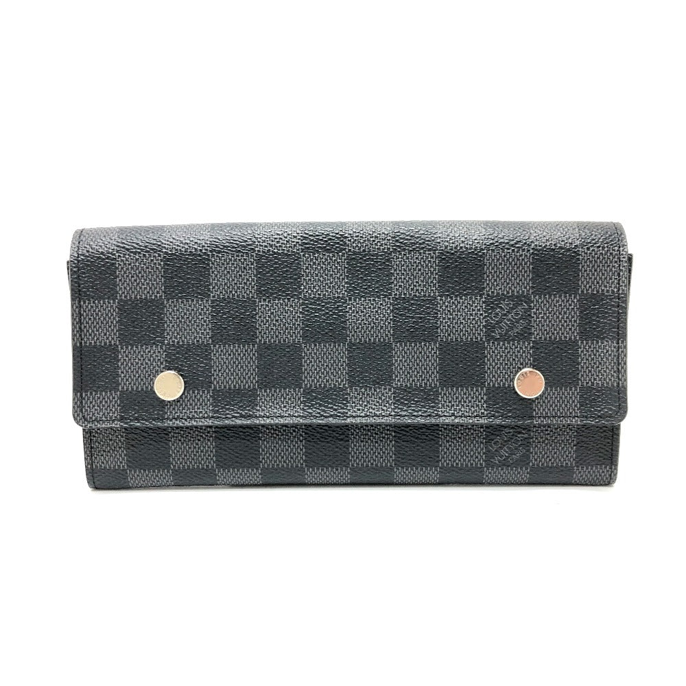 LOUIS VUITTON Long Wallet Purse N63084 Damier Grafitto Canvas black Damier Grafitte Portefeuille long modular