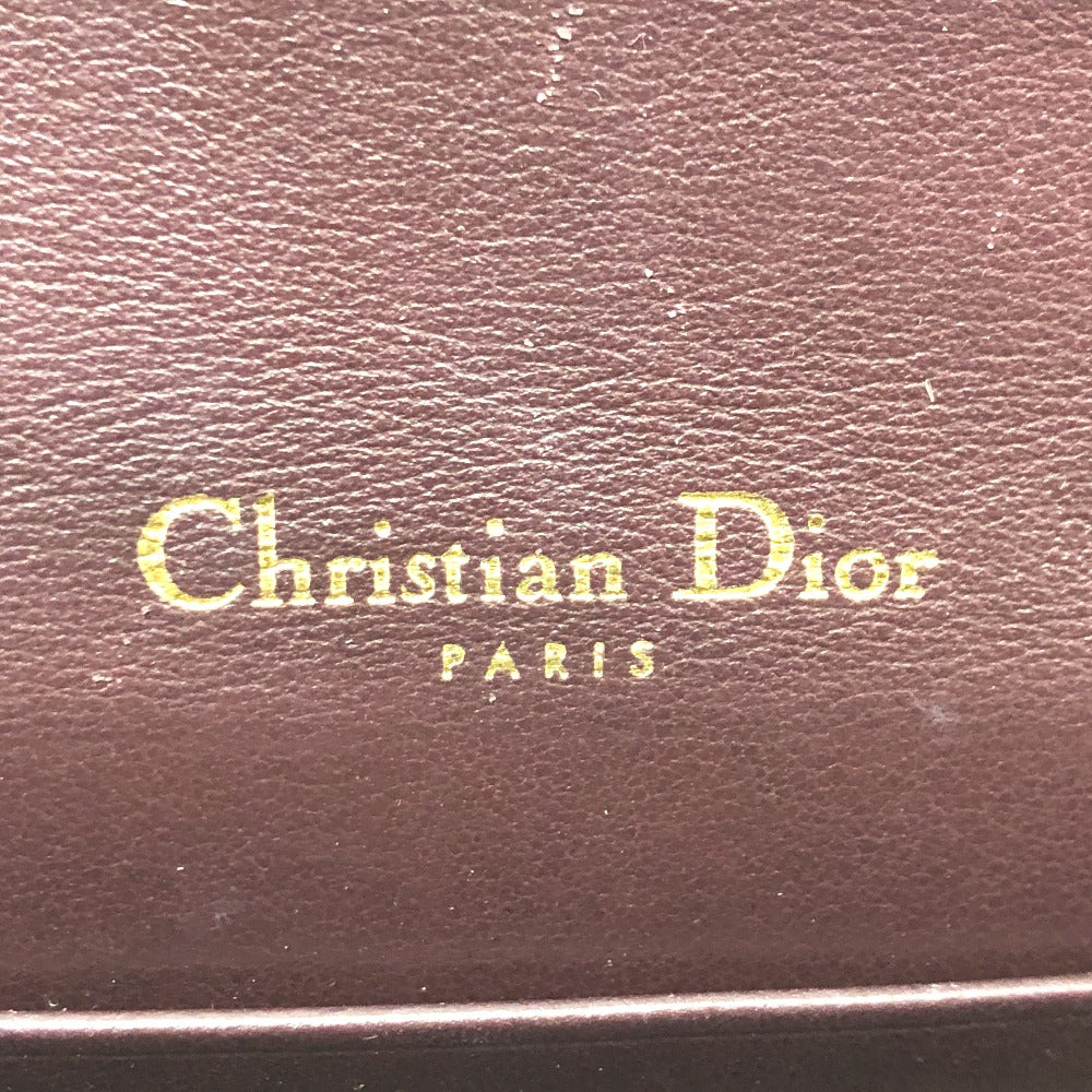 Christian Dior Sling bag Canvas leather Bordeaux Trotter SADDLE belt pouch Women Used Authentic