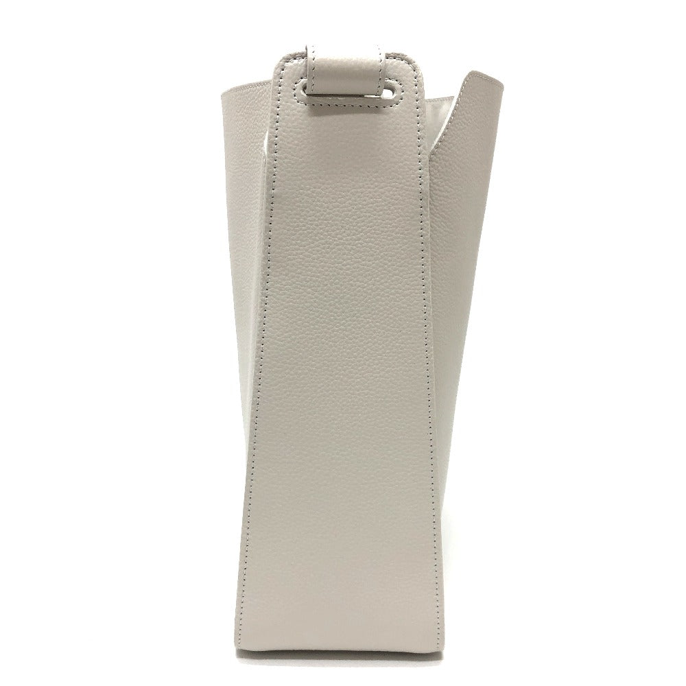 BALENCIAGA Shoulder Bag 659920 leather white North South Women Used Authentic
