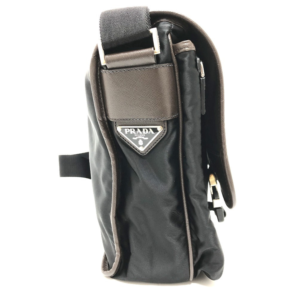 PRADA Shoulder Bag VA0793 Nylon black Messenger bag mens Used Authentic