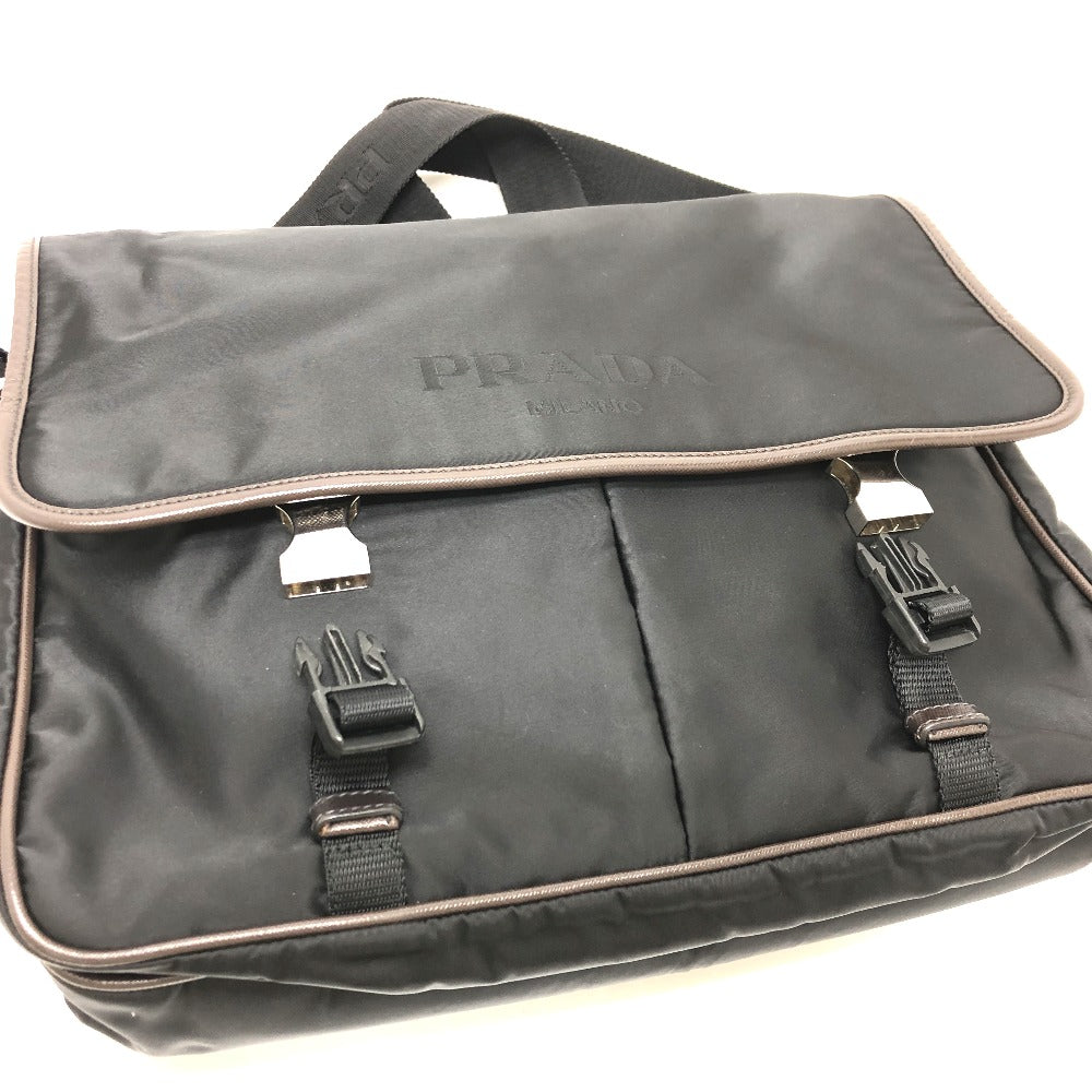 PRADA Shoulder Bag VA0793 Nylon black Messenger bag mens Used Authentic