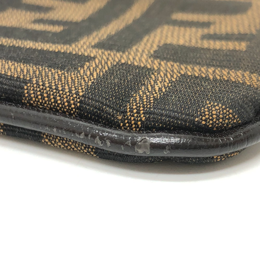 FENDI Coin case canvas Brown Zucca