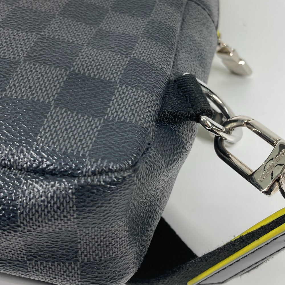 LOUIS VUITTON Shoulder Bag N42424 Damier Grafitto Canvas black Damier Grafitte Avenue Sling Bag mens Used Authentic