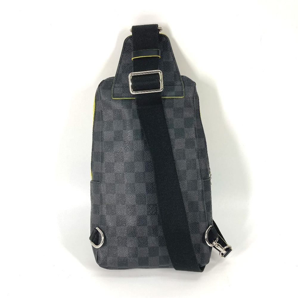 LOUIS VUITTON Shoulder Bag N42424 Damier Grafitto Canvas black Damier Grafitte Avenue Sling Bag mens Used Authentic