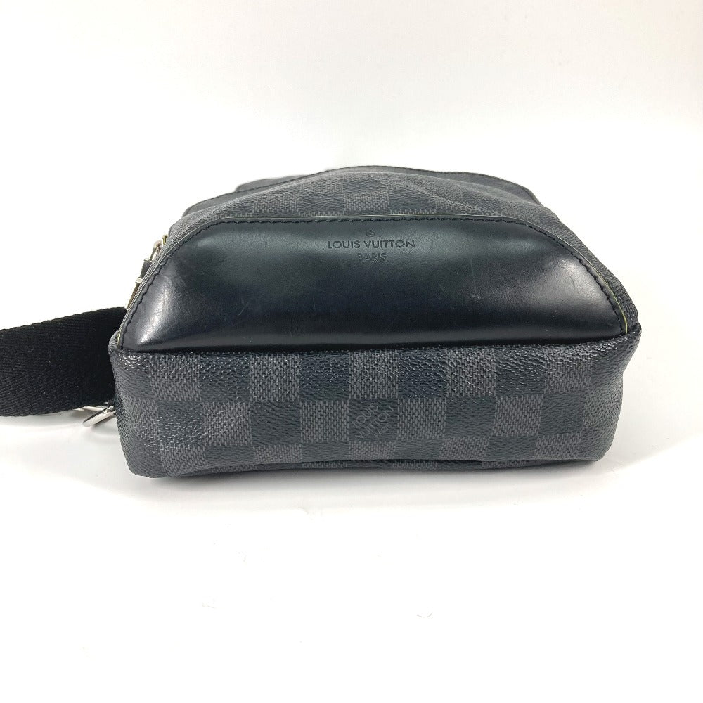 LOUIS VUITTON Shoulder Bag N42424 Damier Grafitto Canvas black Damier Grafitte Avenue Sling Bag mens Used Authentic