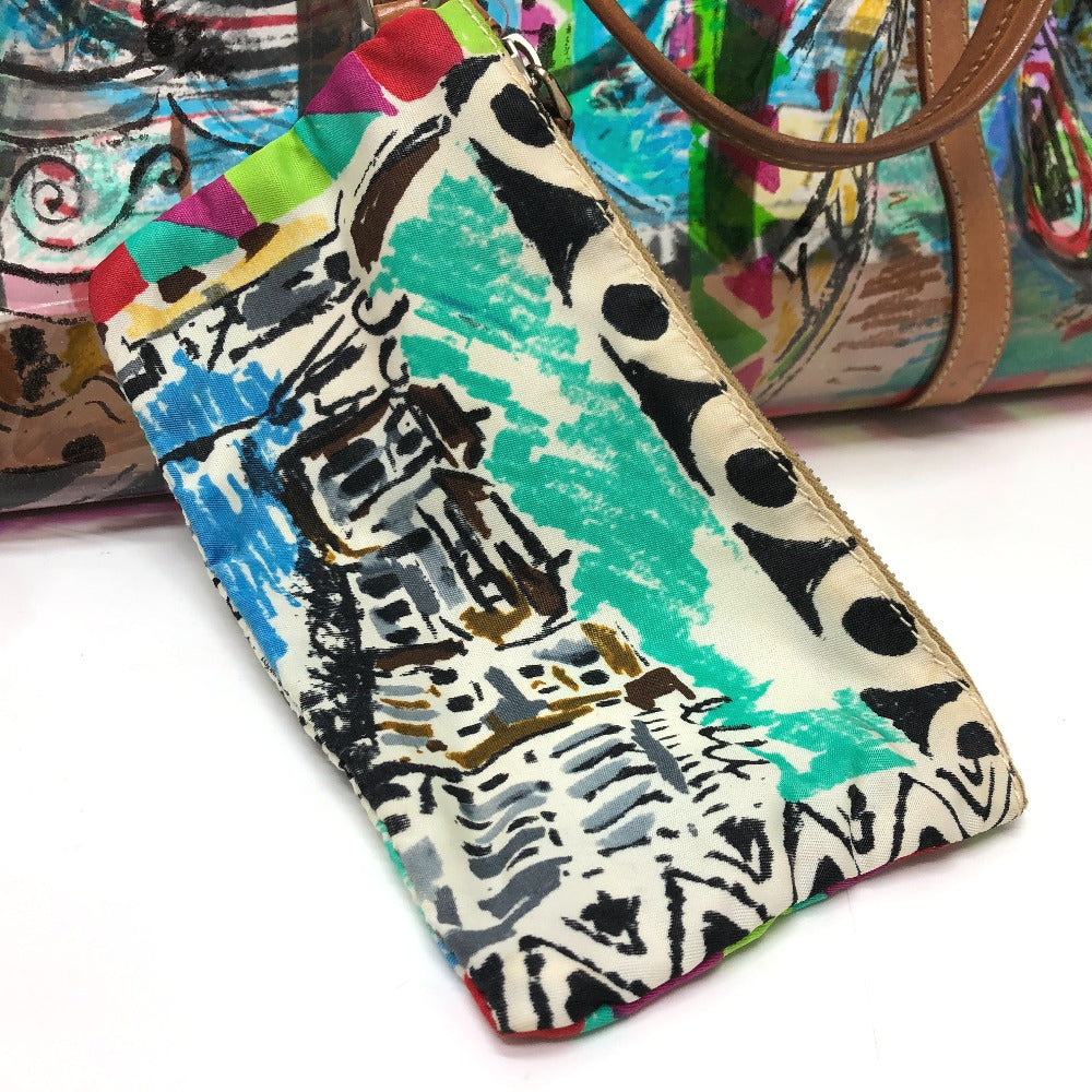 PRADA Tote Bag BR2515 Plastics/Leather multicolor Venetian print