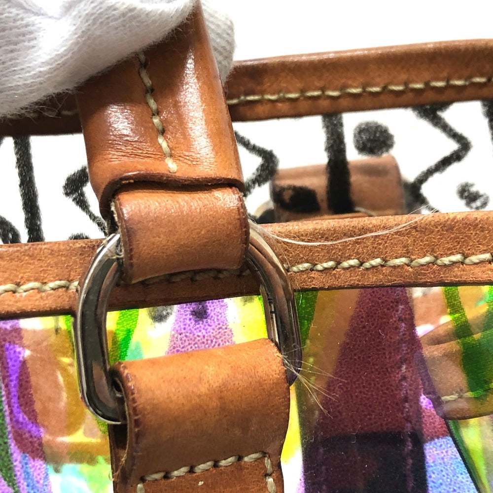 PRADA Tote Bag BR2515 Plastics/Leather multicolor Venetian print