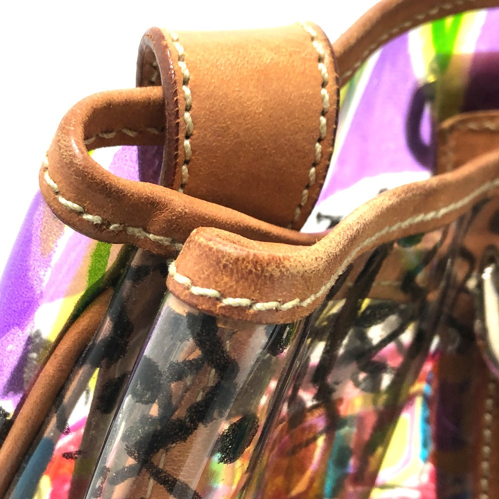 PRADA Tote Bag BR2515 Plastics/Leather multicolor Venetian print