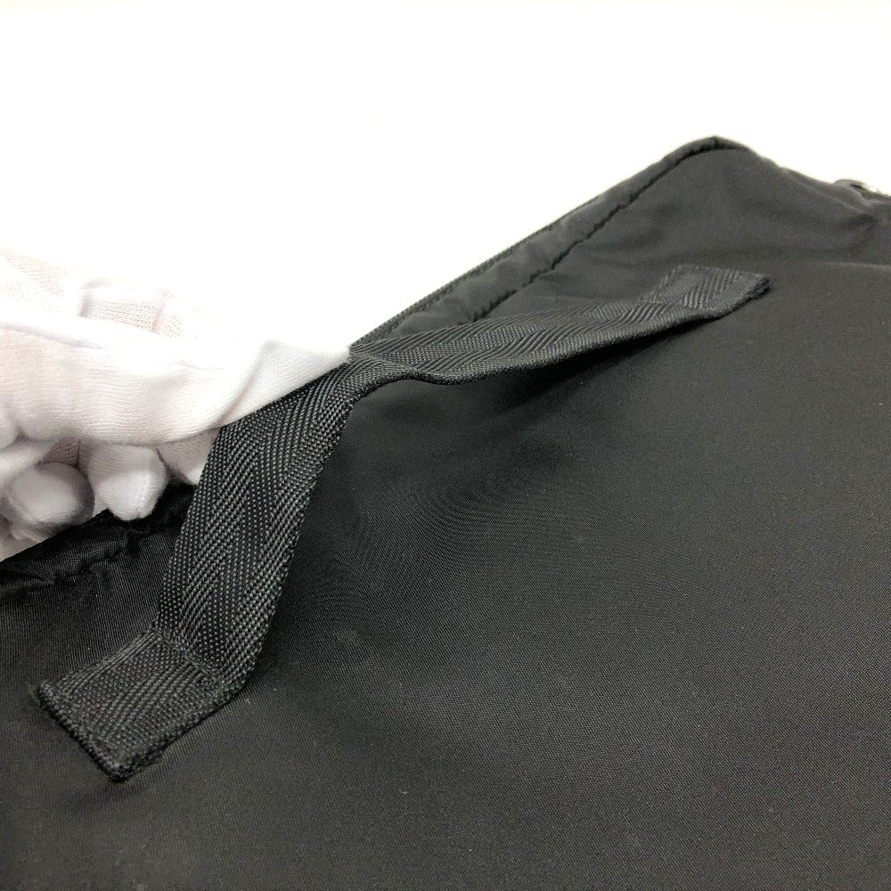 PRADA Clutch bag Nylon black Handbag PC case Triangle logo