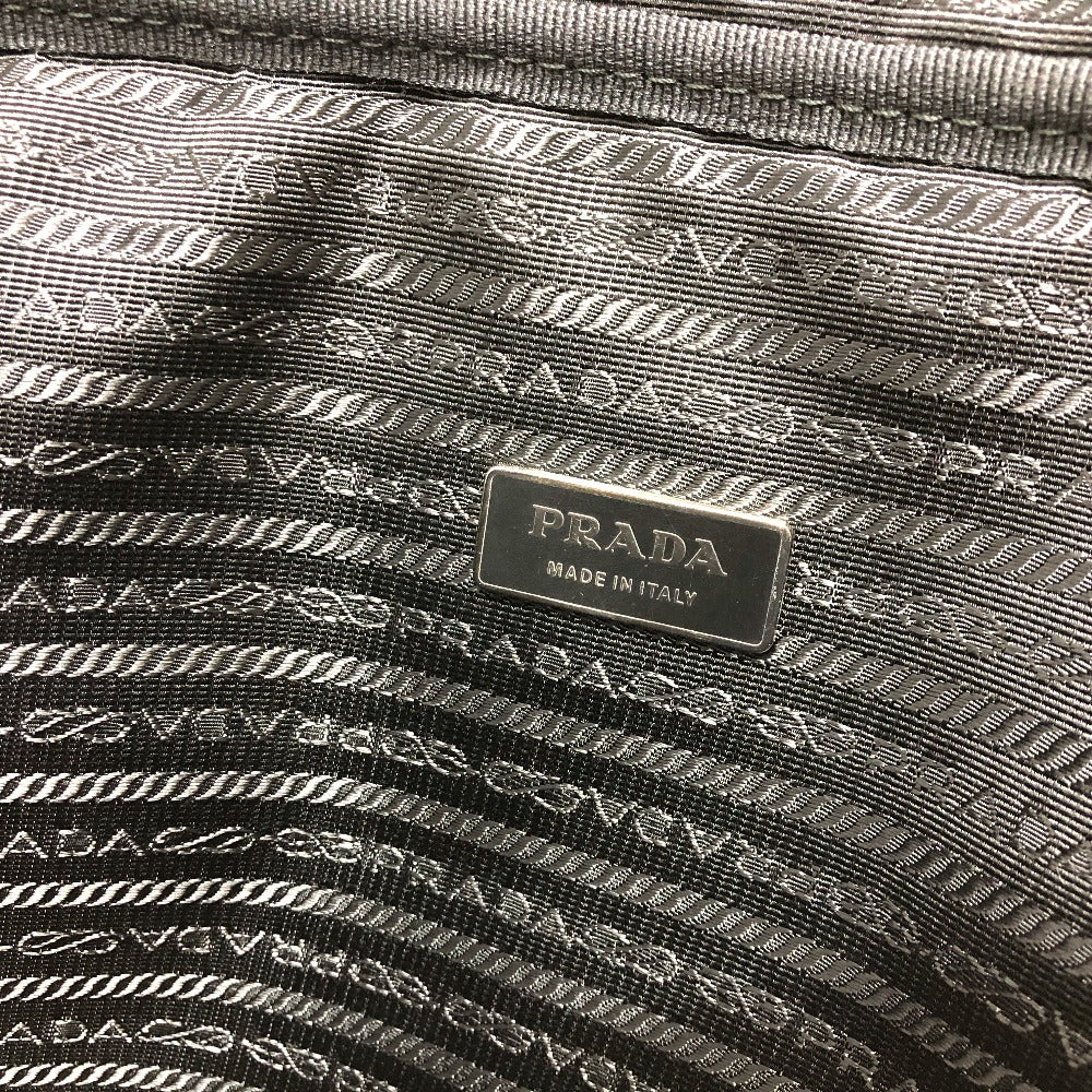 PRADA Clutch bag Nylon black Handbag PC case Triangle logo