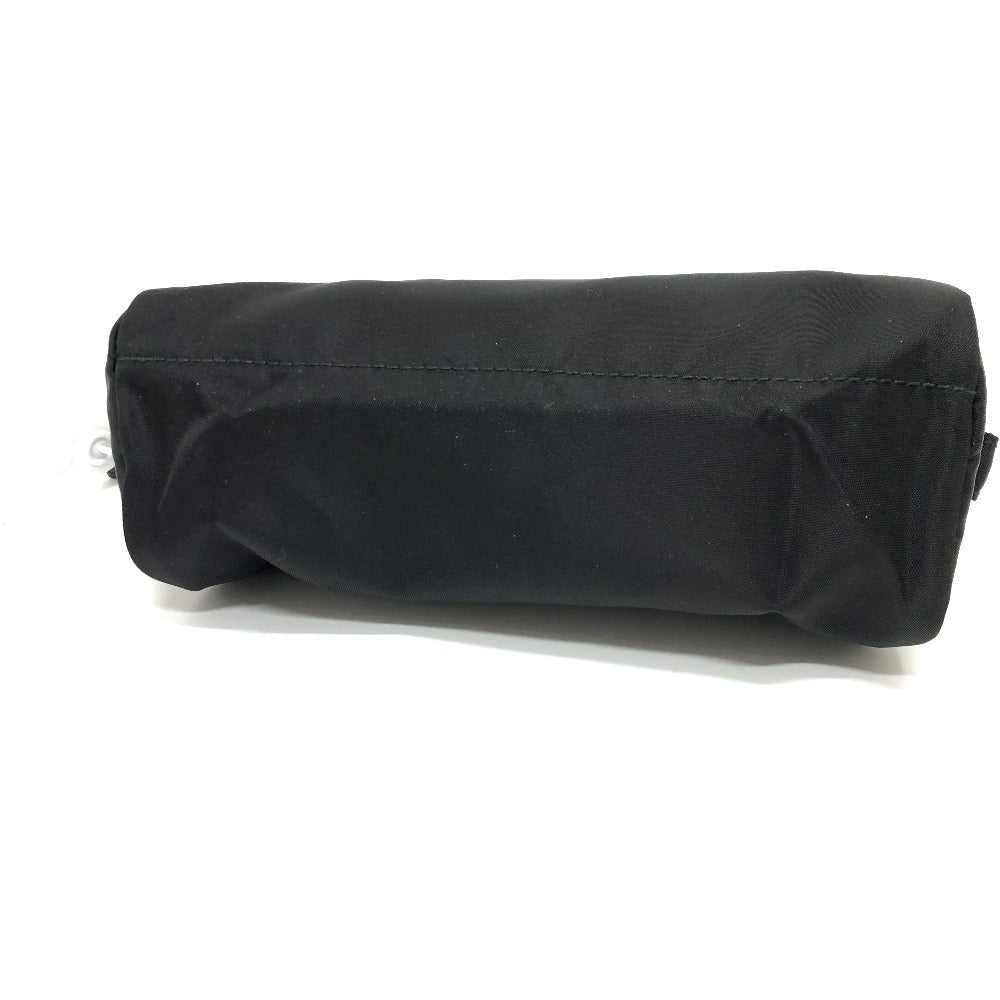 PRADA Pouch 1NA350 Nylon black Triangle logo Women Used Authentic