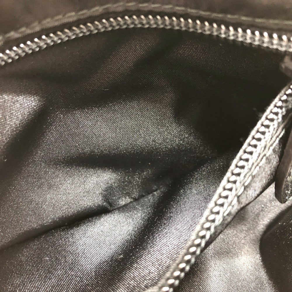 PRADA Pouch 1NA350 Nylon black Triangle logo Women Used Authentic