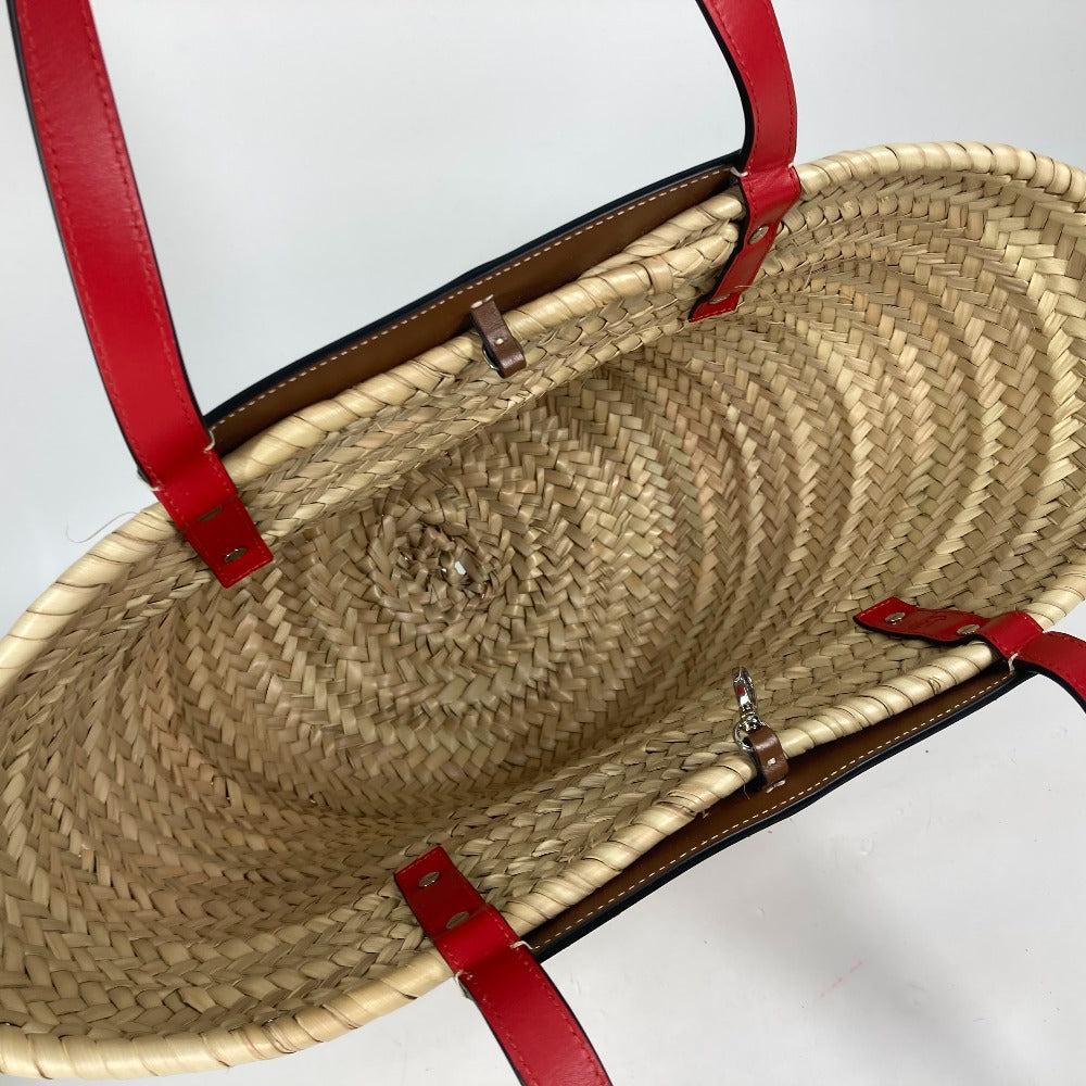 Christian Louboutin Shoulder Bag 1215220 Raffia leather beige Tote Bag Loubishore Loubishore Women Used Authentic