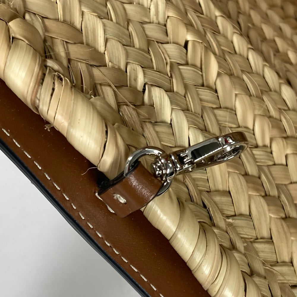 Christian Louboutin Shoulder Bag 1215220 Raffia leather beige Tote Bag Loubishore Loubishore Women Used Authentic