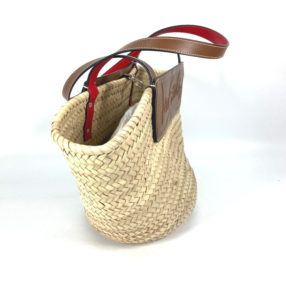 Christian Louboutin Shoulder Bag 1215220 Raffia leather beige Tote Bag Loubishore Loubishore Women Used Authentic