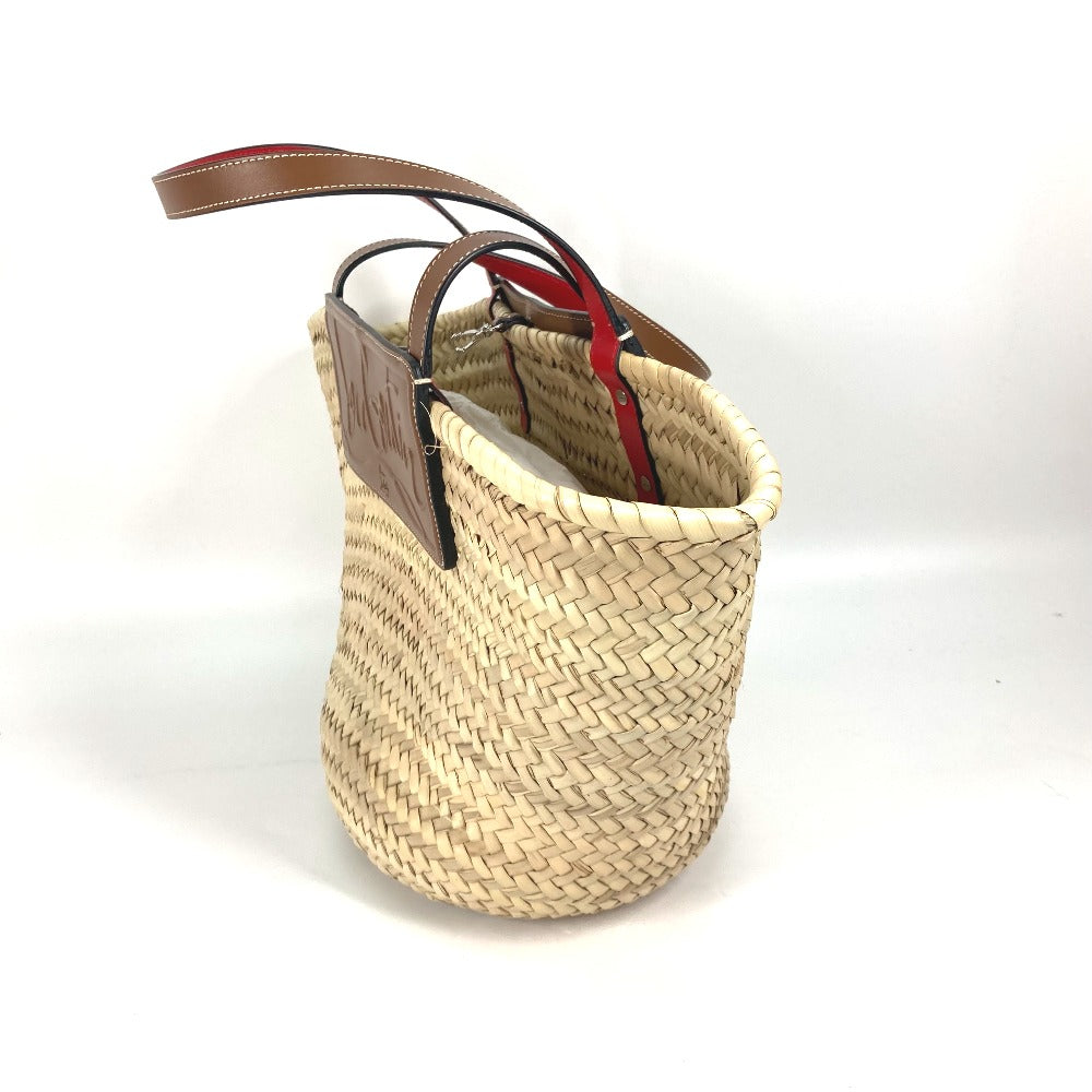 Christian Louboutin Shoulder Bag 1215220 Raffia leather beige Tote Bag Loubishore Loubishore Women Used Authentic