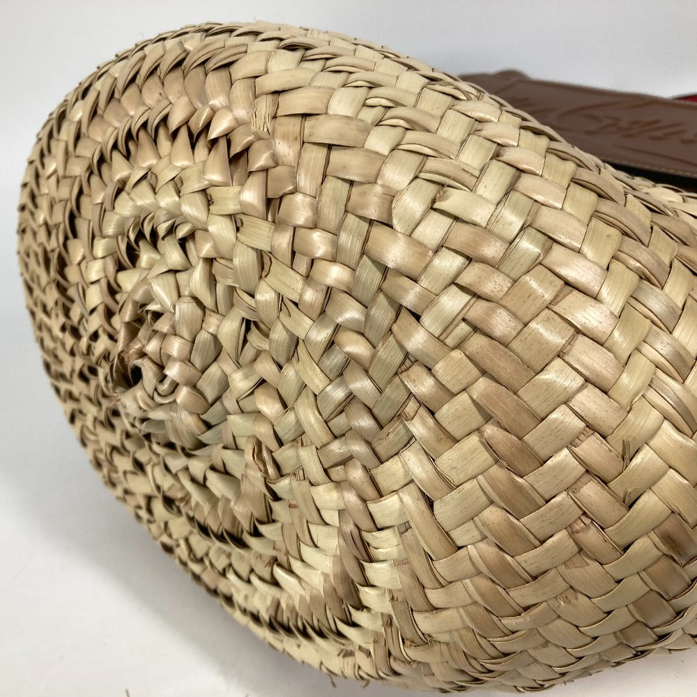 Christian Louboutin Shoulder Bag 1215220 Raffia leather beige Tote Bag Loubishore Loubishore Women Used Authentic