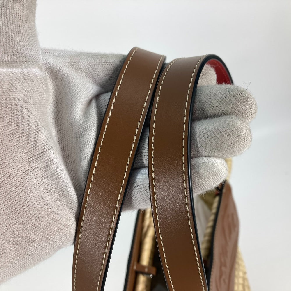 Christian Louboutin Shoulder Bag 1215220 Raffia leather beige Tote Bag Loubishore Loubishore Women Used Authentic