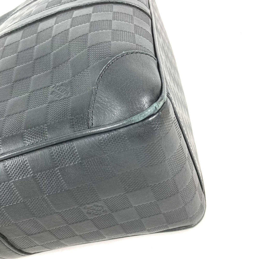 LOUIS VUITTON Handbag N41146 Damier Anfini Leather black Damier Anfini Porto Document Voyage mens Used Authentic