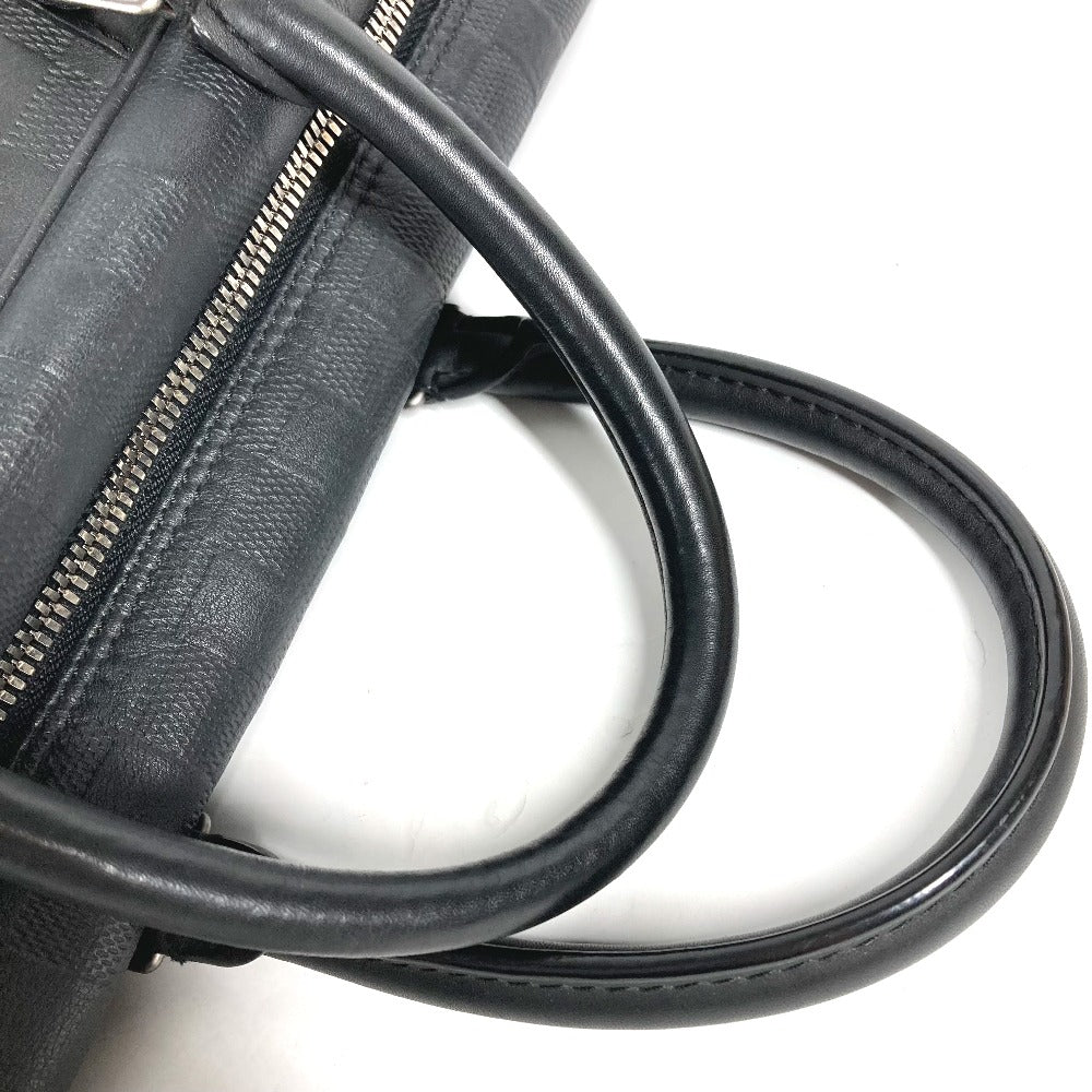 LOUIS VUITTON Handbag N41146 Damier Anfini Leather black Damier Anfini Porto Document Voyage mens Used Authentic
