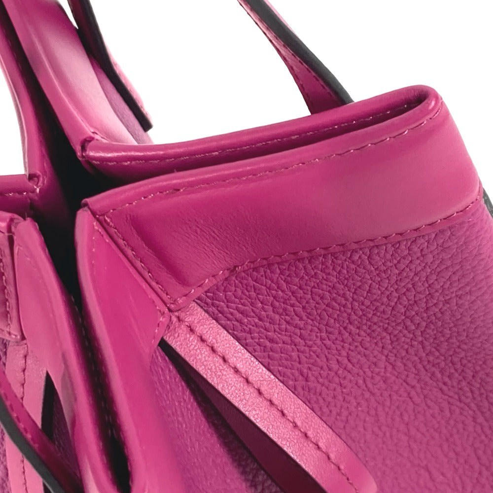 FENDI Shoulder Bag 8BS083 leather purple ORIGAMI MINI Small Women Used Authentic