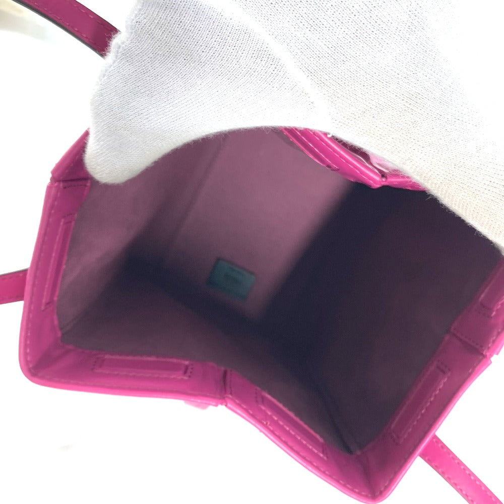 FENDI Shoulder Bag 8BS083 leather purple ORIGAMI MINI Small Women Used Authentic