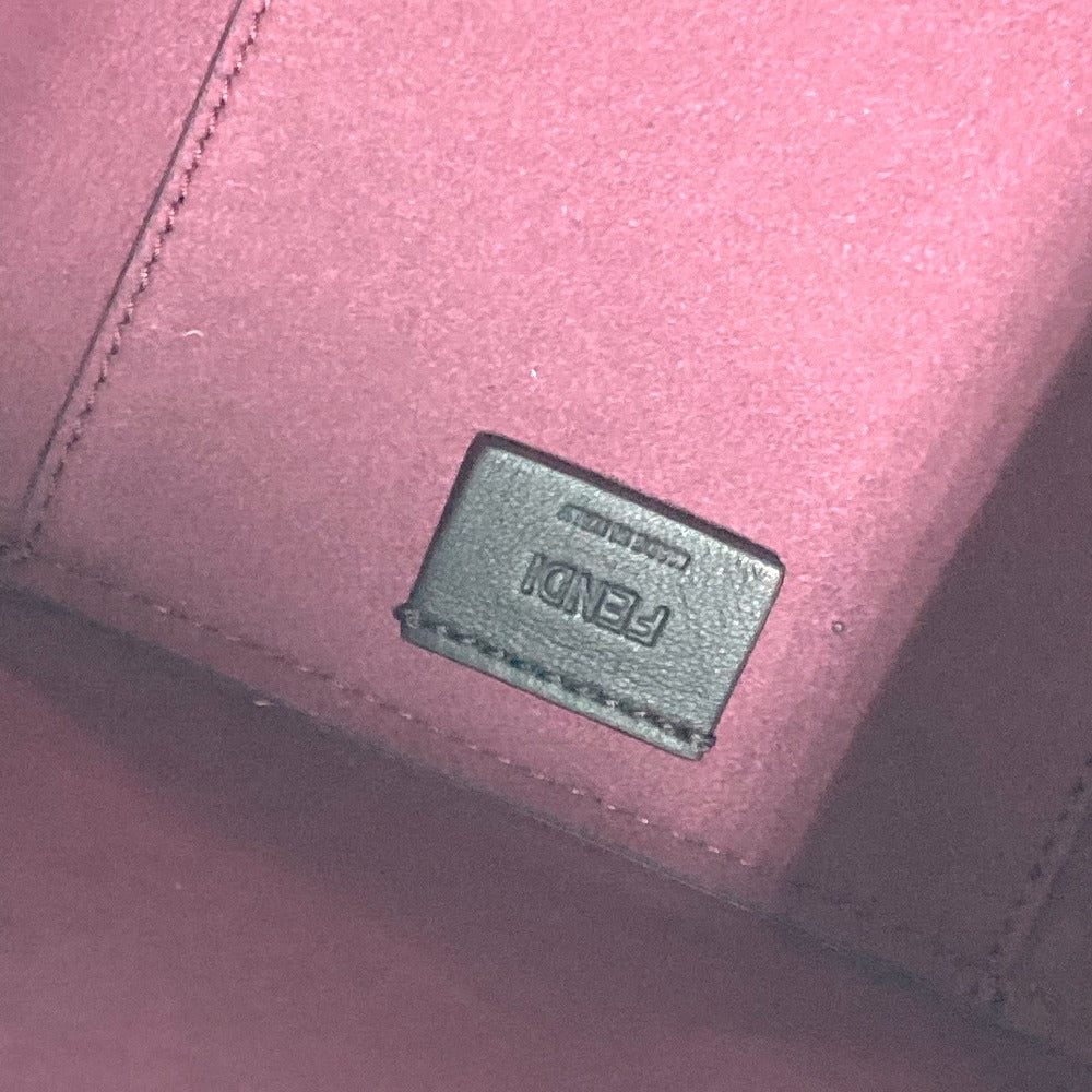 FENDI Shoulder Bag 8BS083 leather purple ORIGAMI MINI Small Women Used Authentic