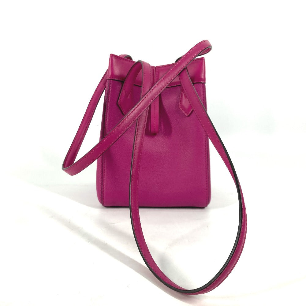FENDI Shoulder Bag 8BS083 leather purple ORIGAMI MINI Small Women Used Authentic