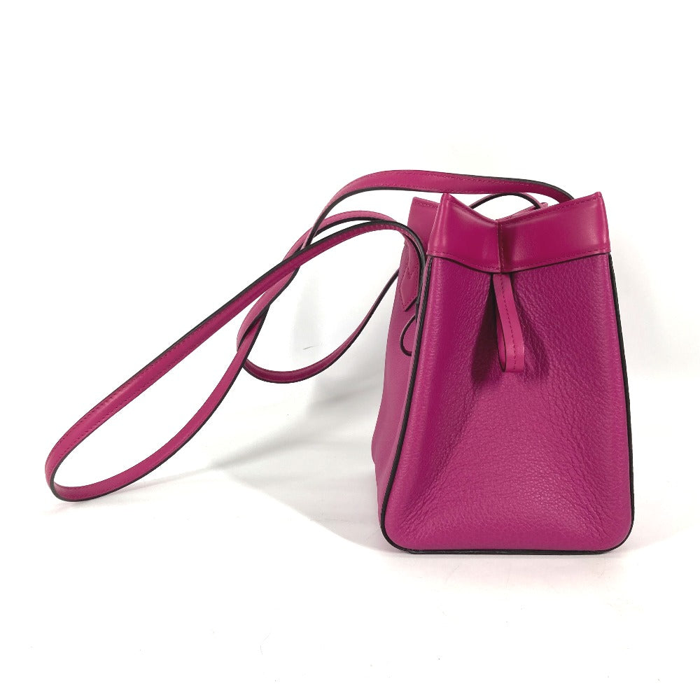 FENDI Shoulder Bag 8BS083 leather purple ORIGAMI MINI Small Women Used Authentic
