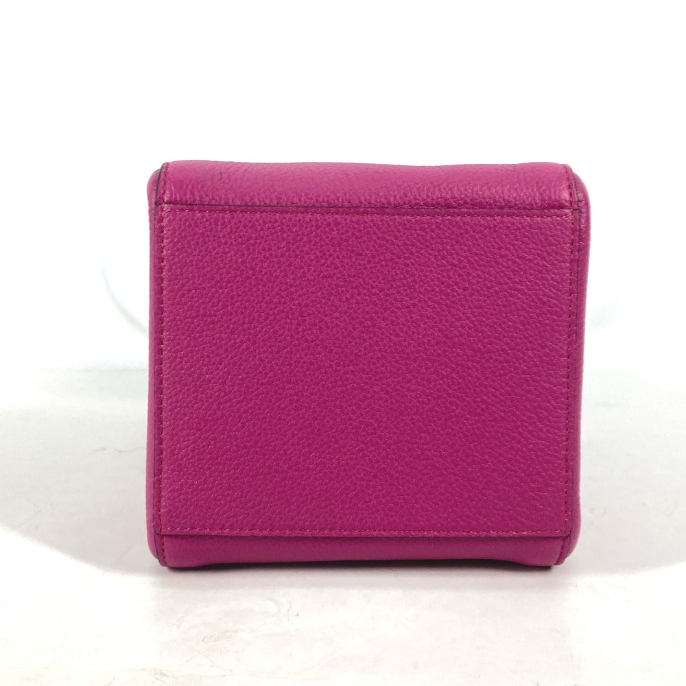 FENDI Shoulder Bag 8BS083 leather purple ORIGAMI MINI Small Women Used Authentic