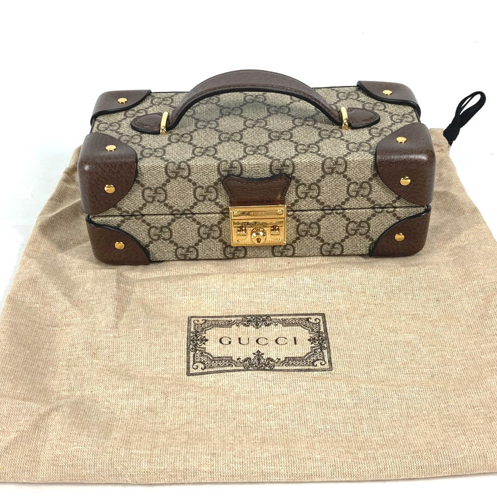 GUCCI Handbag 675969 GG Supreme canvas, leather beige GG Supreme Case Apple Watch Padlock Case for Apple Watch Women Used Authentic