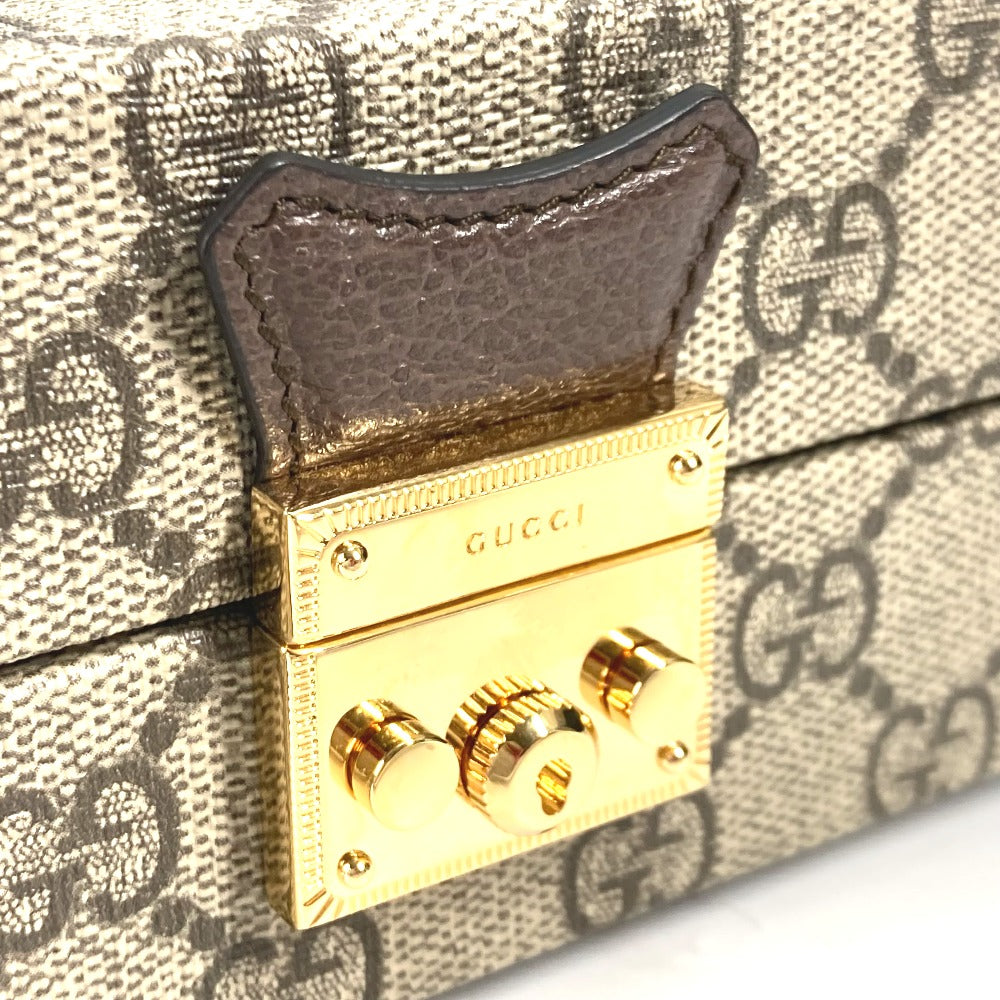 GUCCI Handbag 675969 GG Supreme canvas, leather beige GG Supreme Case Apple Watch Padlock Case for Apple Watch Women Used Authentic